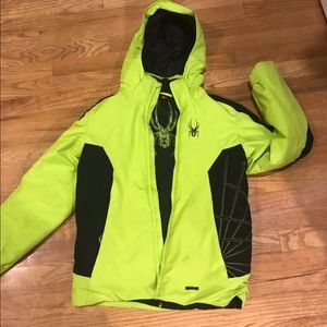 Spyder boys ski jacket sz L